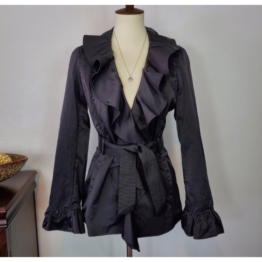 Black Ruffle Top - image 1